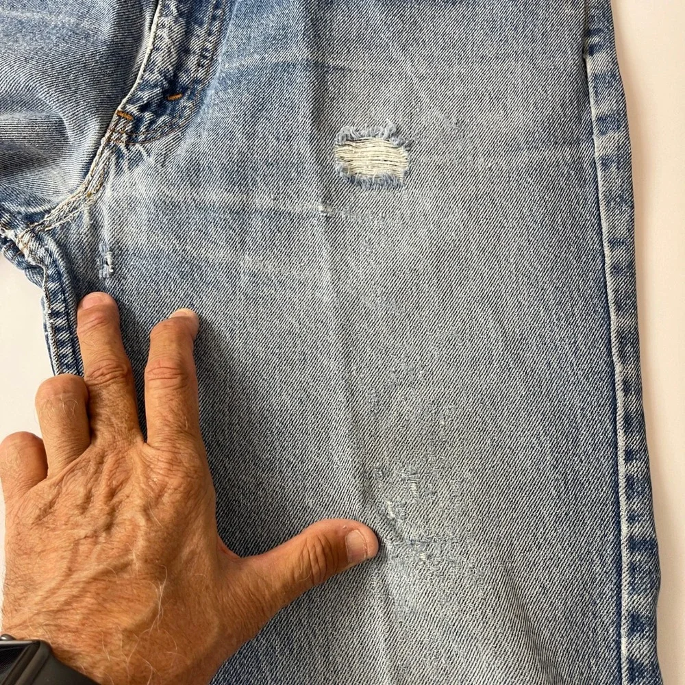 VTG Levis 509 Jeans Men 36x28* Blue Straight Orange Tab USA Faded Cowboy 80s